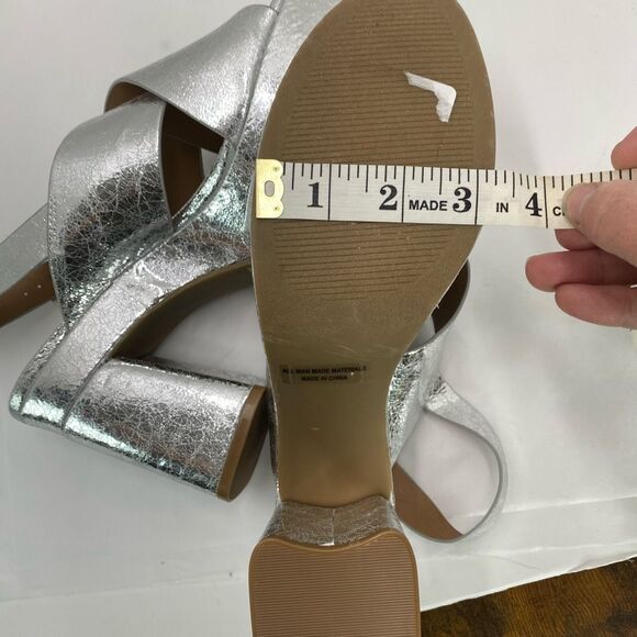 NWOB DV by Dolce Vita Wentz Platform Crackled Silver Metallic Women’s 11 Disco - Picture 5 of 11